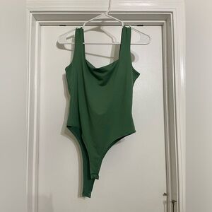Wearever Green Square Neck Body Suit